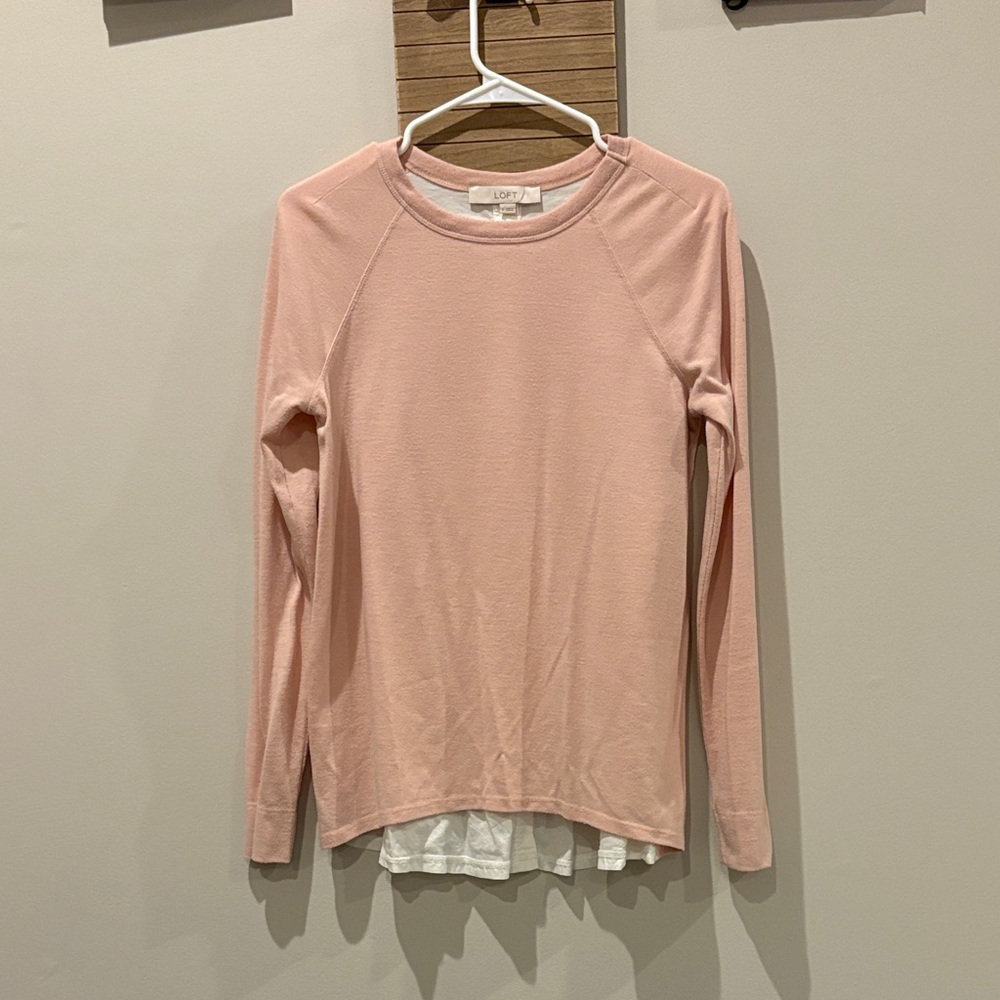 LOFT Pink Long Sleeve Top
